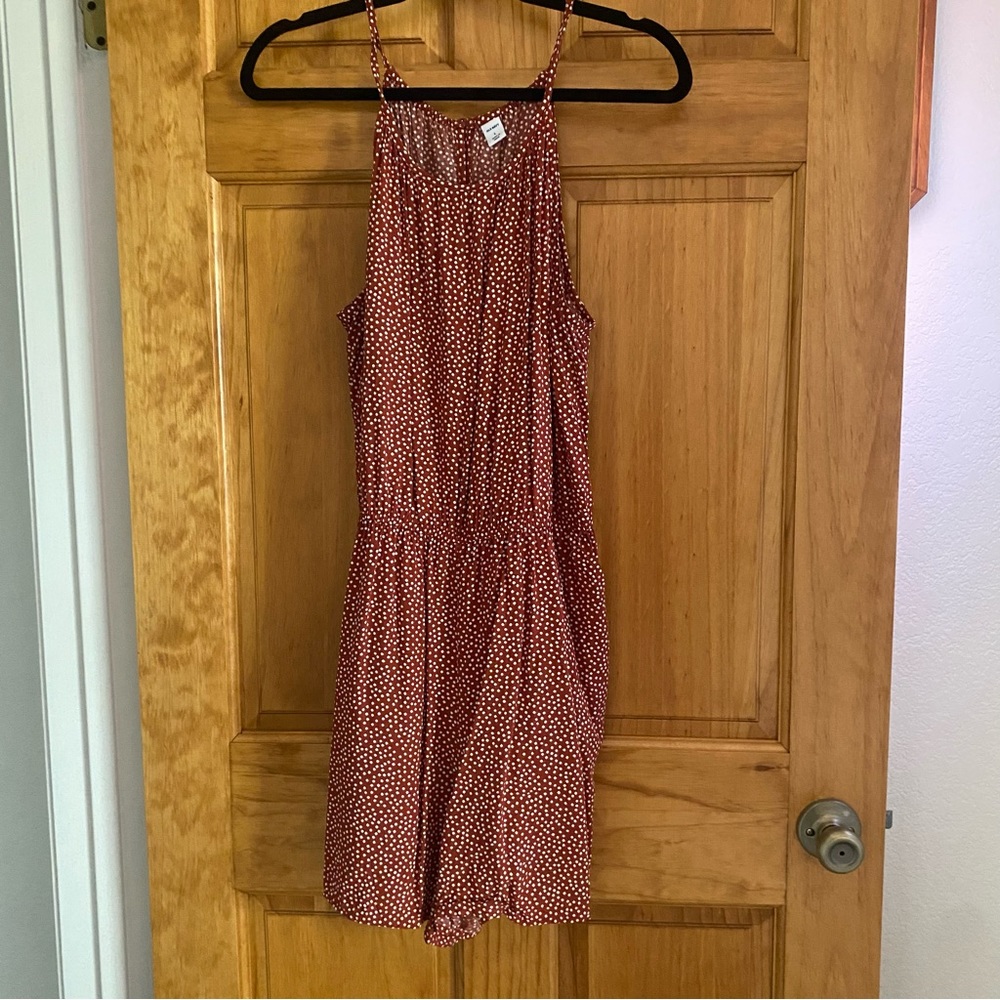 Old Navy Red & White Romper